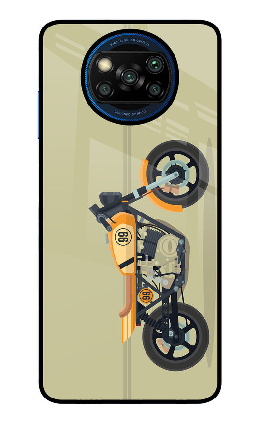 Vertical Speedster Poco X3/X3 Pro Glass Case