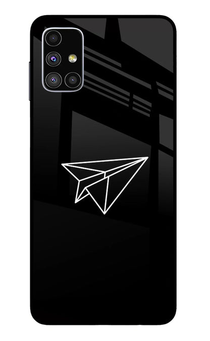 Paper Plane White Samsung M51 Back Cover