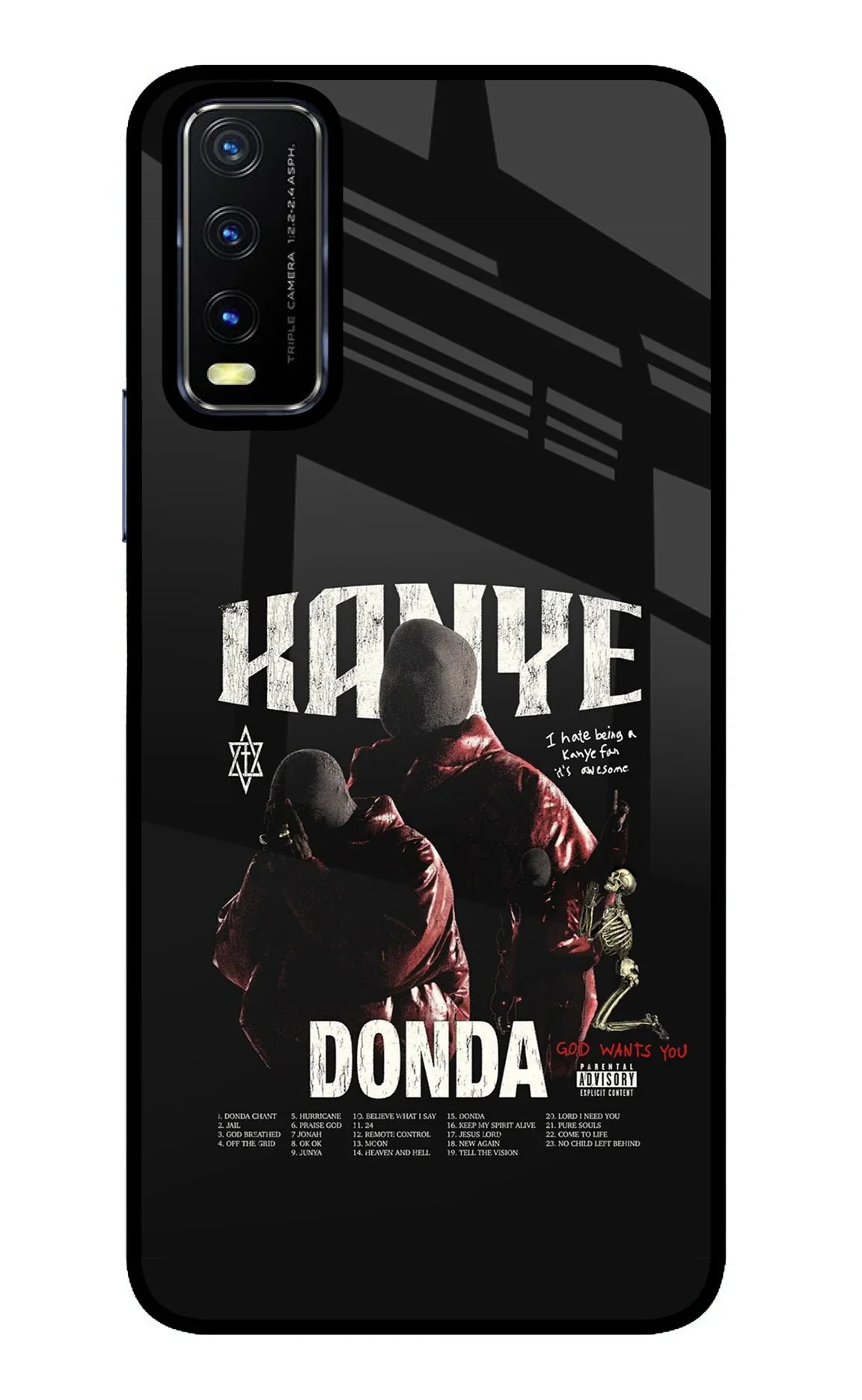 Donda Kanye West Vivo Y20/Y20i Glass Case