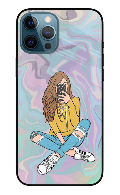 Selfie Girl iPhone 12 Pro Max Back Cover