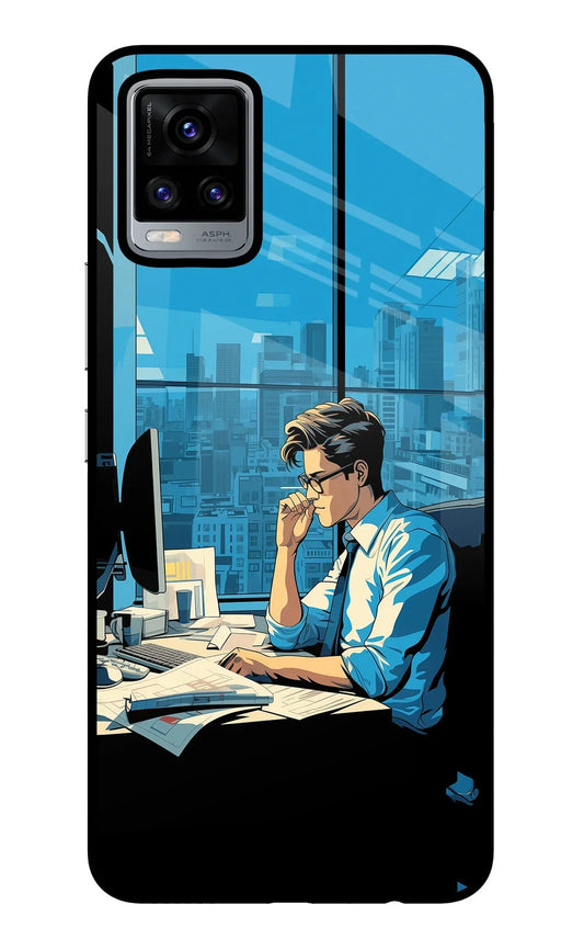Focused Hustler (AI Generated) Vivo V20 Glass Case