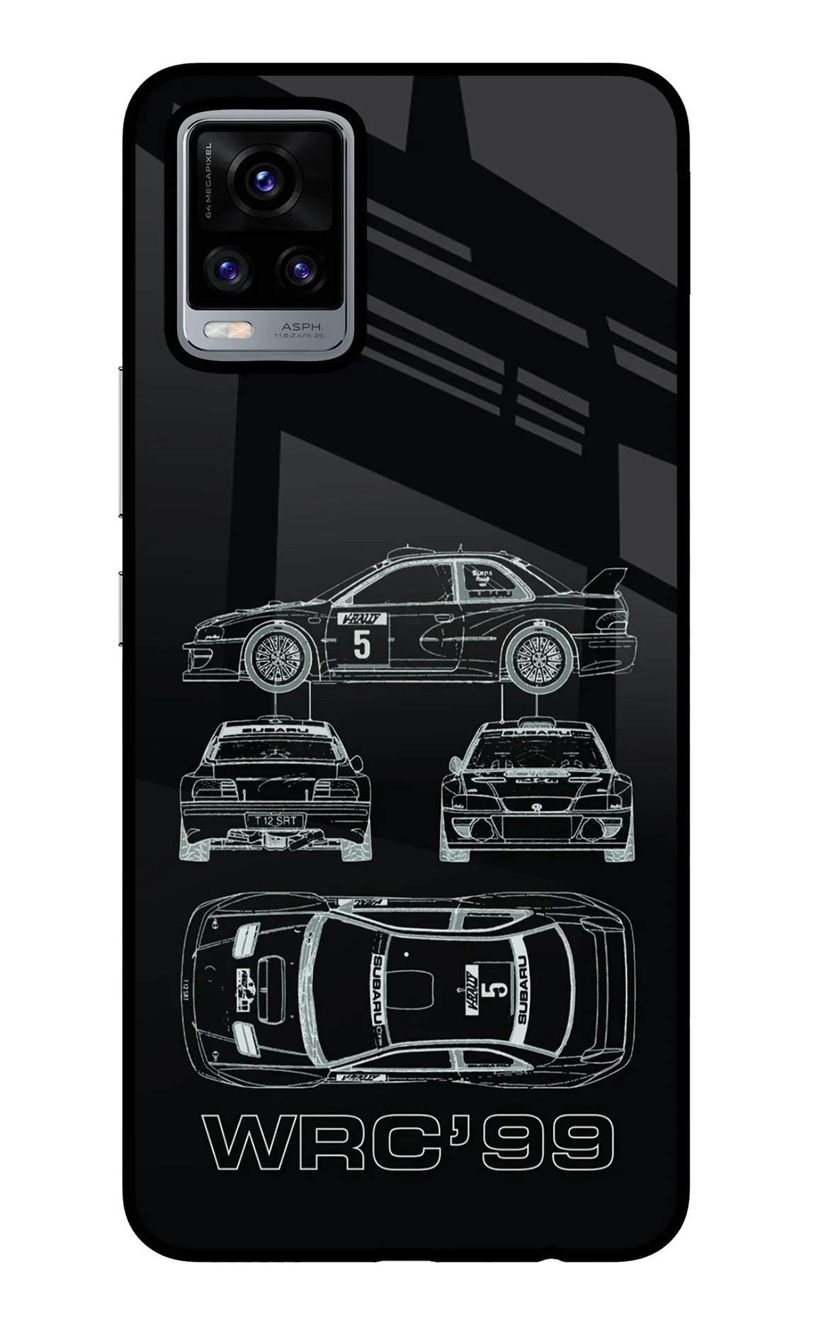 WRC'99 Vivo V20 Glass Case