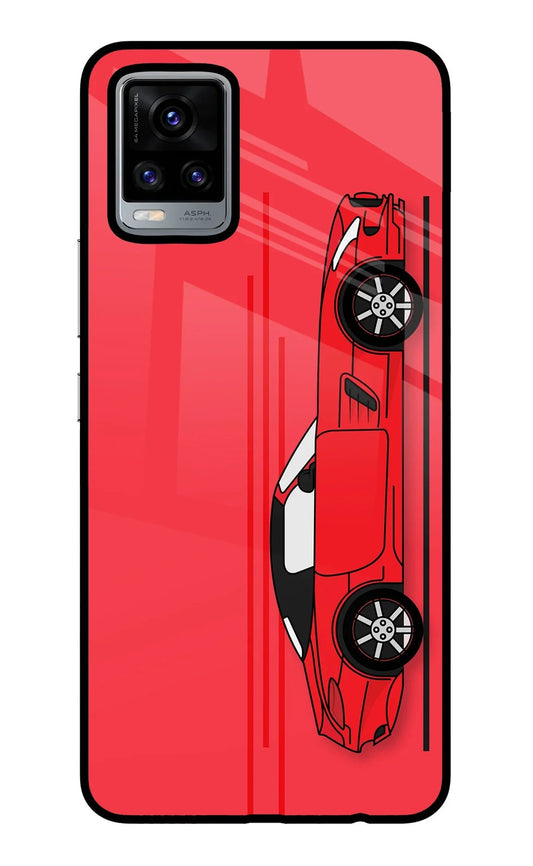 Red Velocity Vivo V20 Glass Case