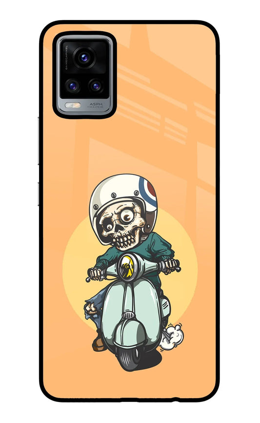 Undead Biker Vivo V20 Glass Case