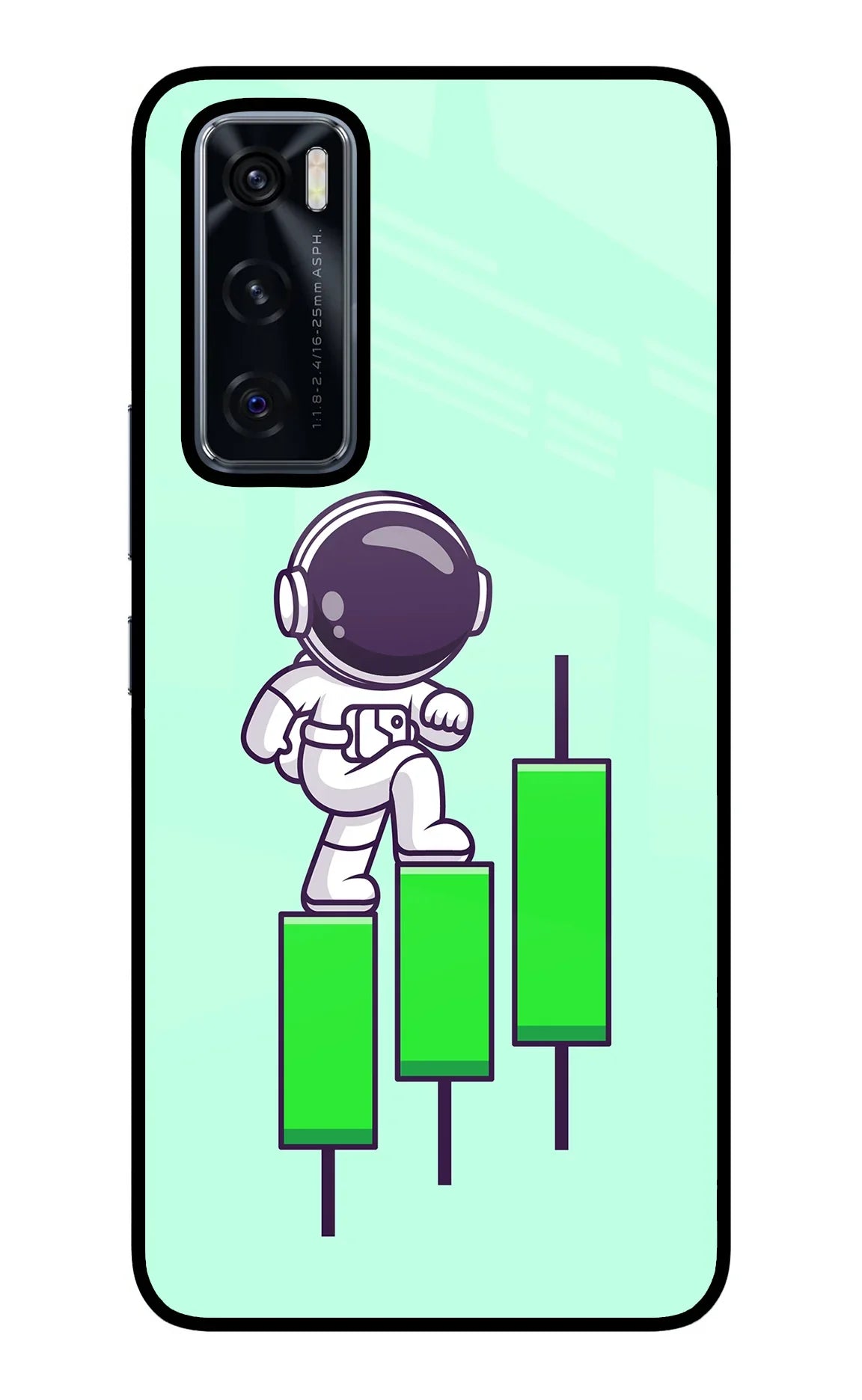 Astronaut Trader Vivo V20 SE Glass Case