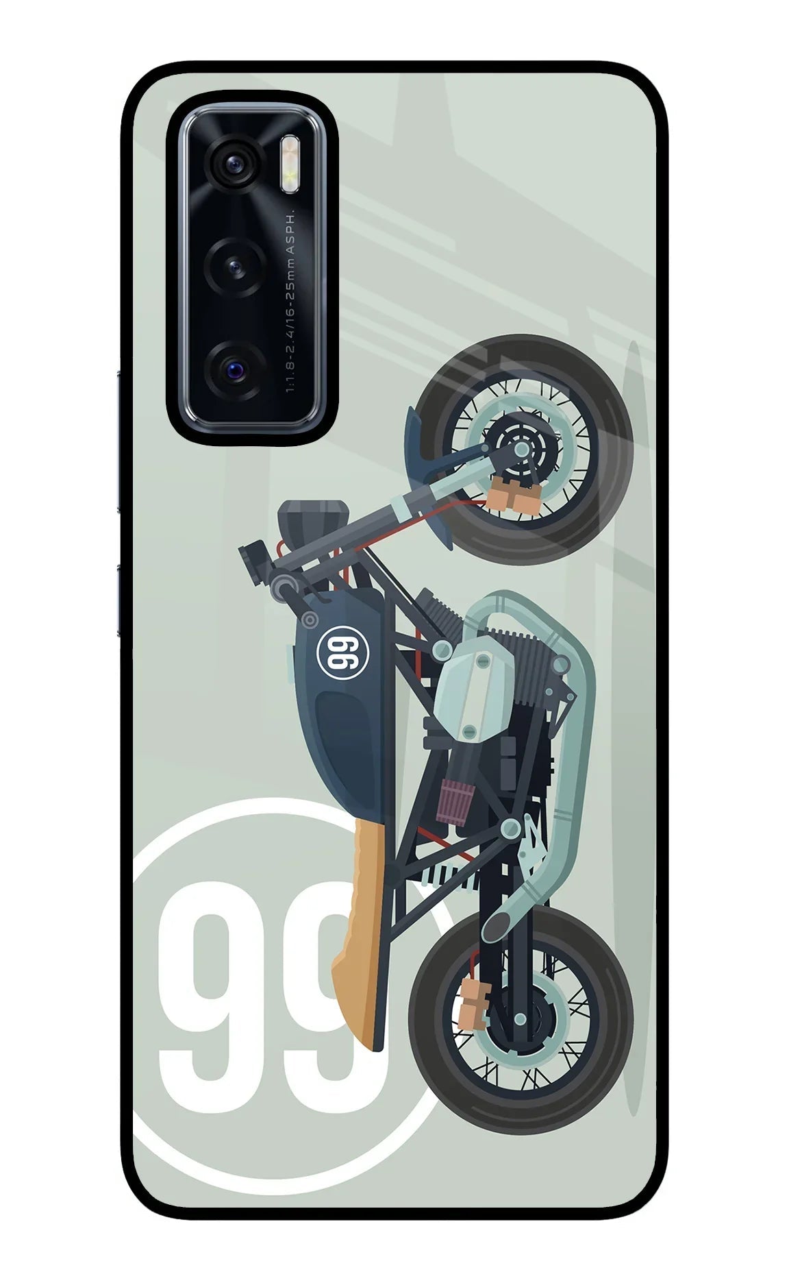 Classic Cafe Racer 99 Vivo V20 SE Glass Case
