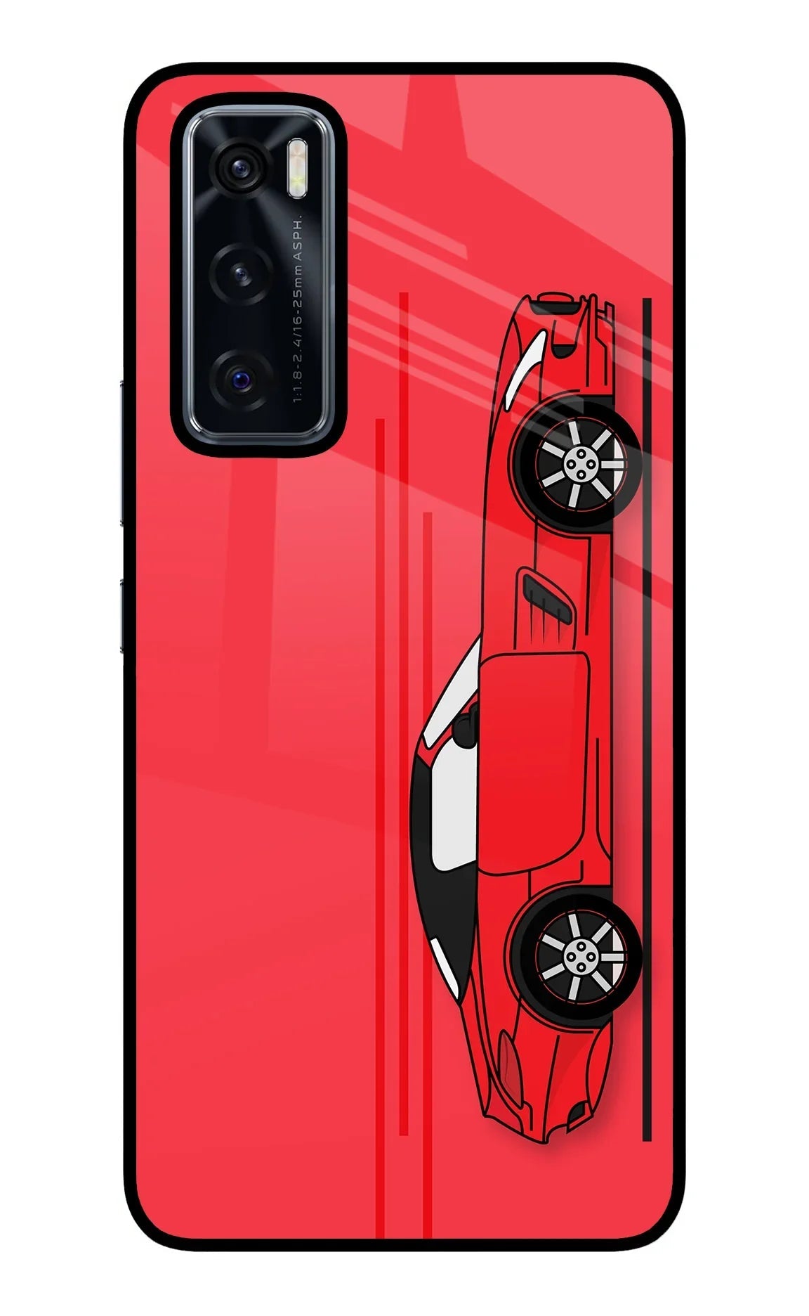 Red Velocity Vivo V20 SE Glass Case