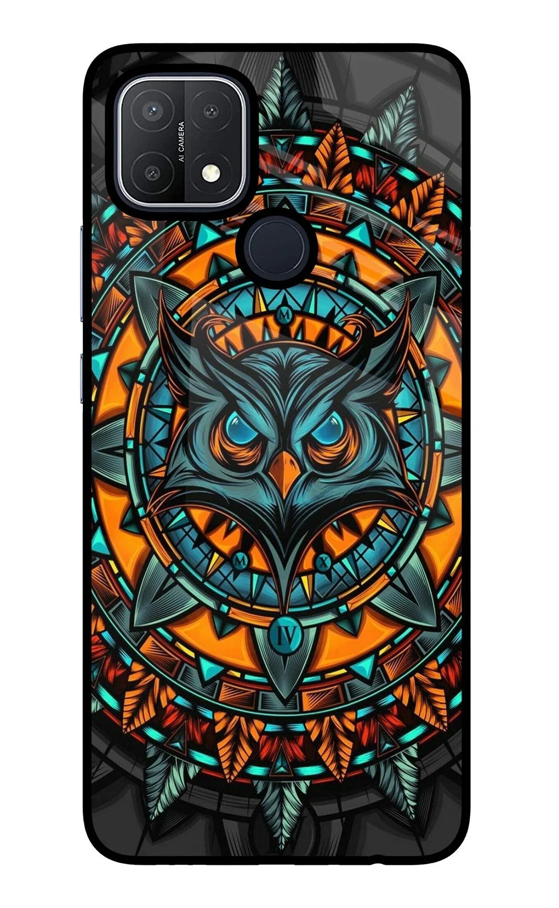 Angry Owl Art Oppo A15/A15s Back Cover