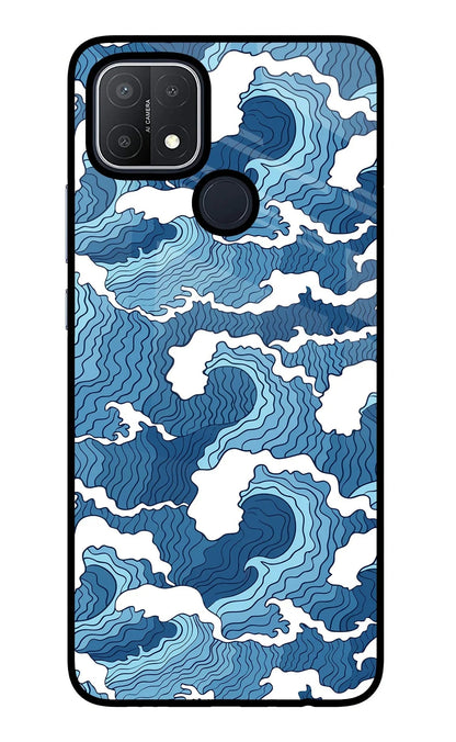 Blue Waves Oppo A15/A15s Back Cover