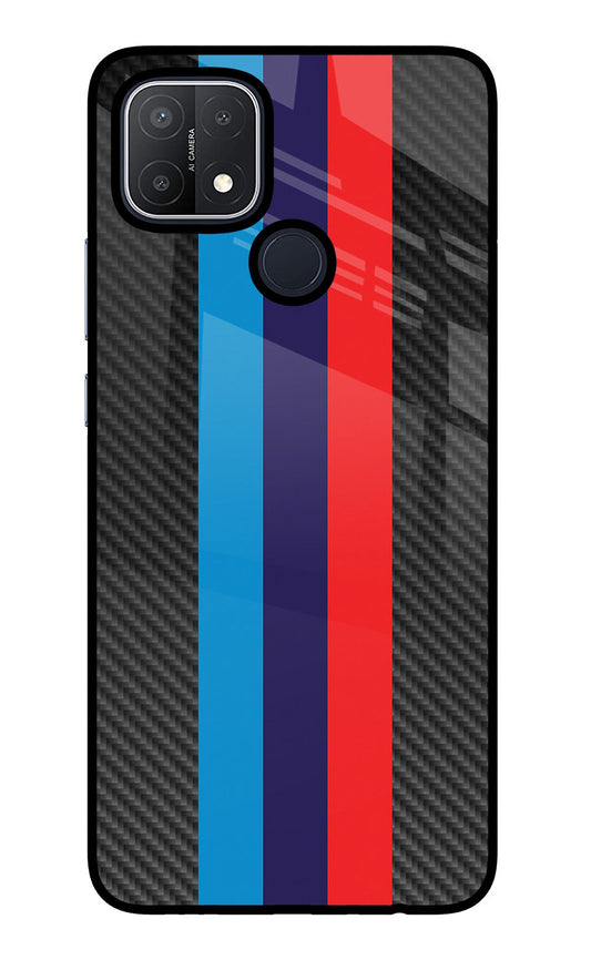 BMW Stripes Pattern Oppo A15/A15s Glass Case