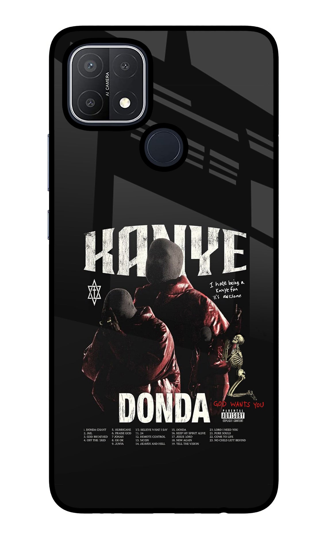 Donda Kanye West Oppo A15/A15s Glass Case