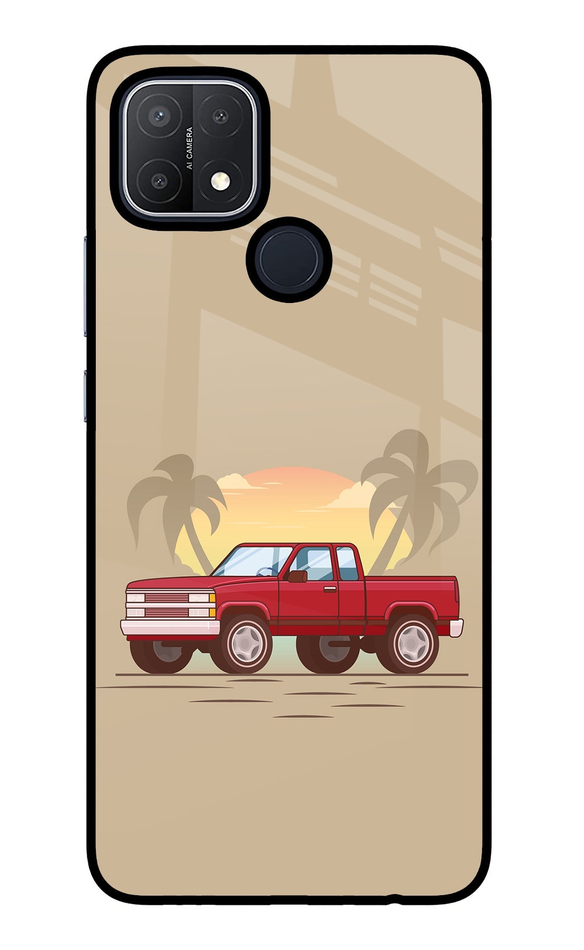 Desert Classic Drive Oppo A15/A15s Glass Case