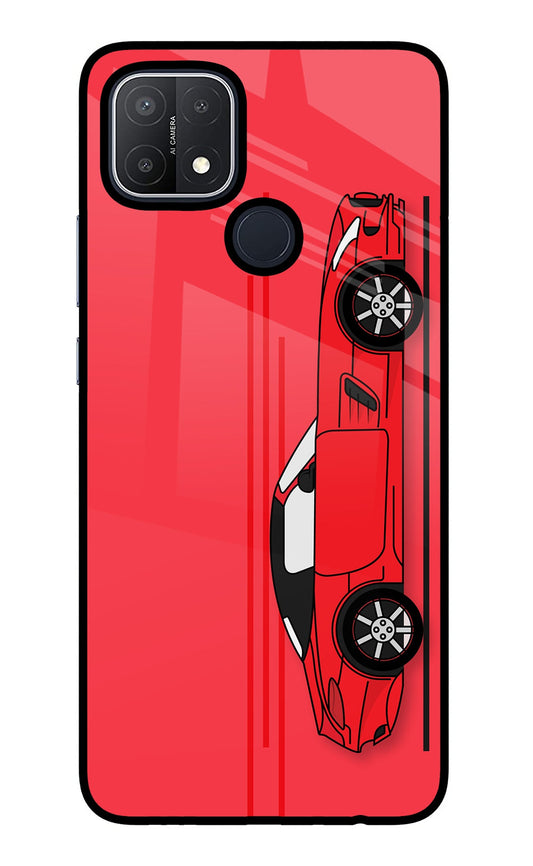 Red Velocity Oppo A15/A15s Glass Case