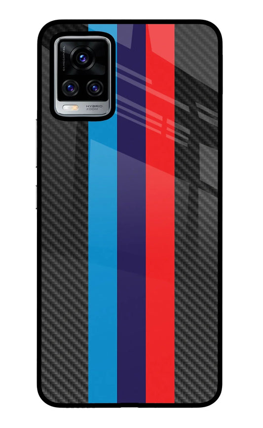BMW Stripes Pattern Vivo V20 Pro Glass Case