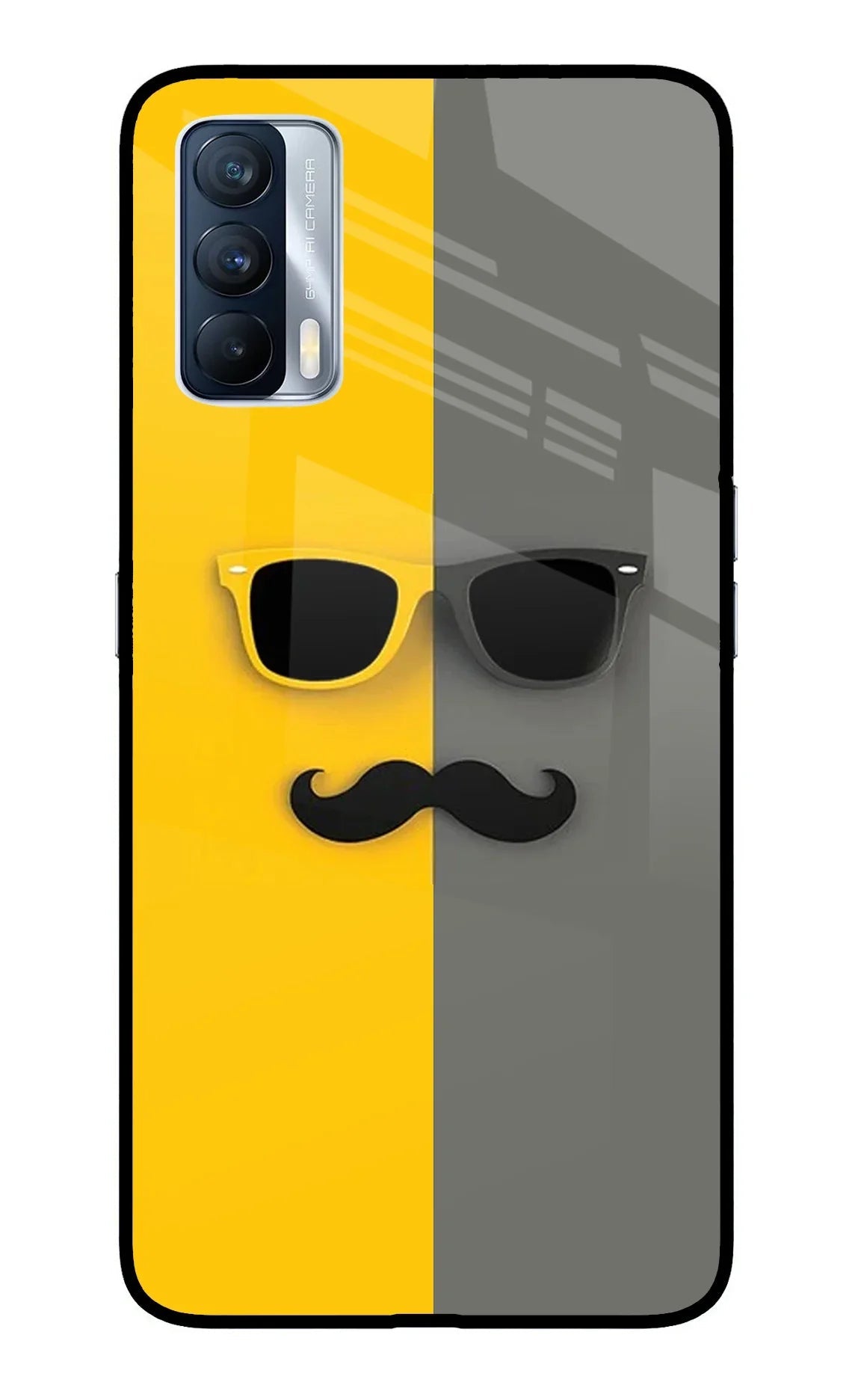 Sunglasses with Mustache Realme X7 Back Cover