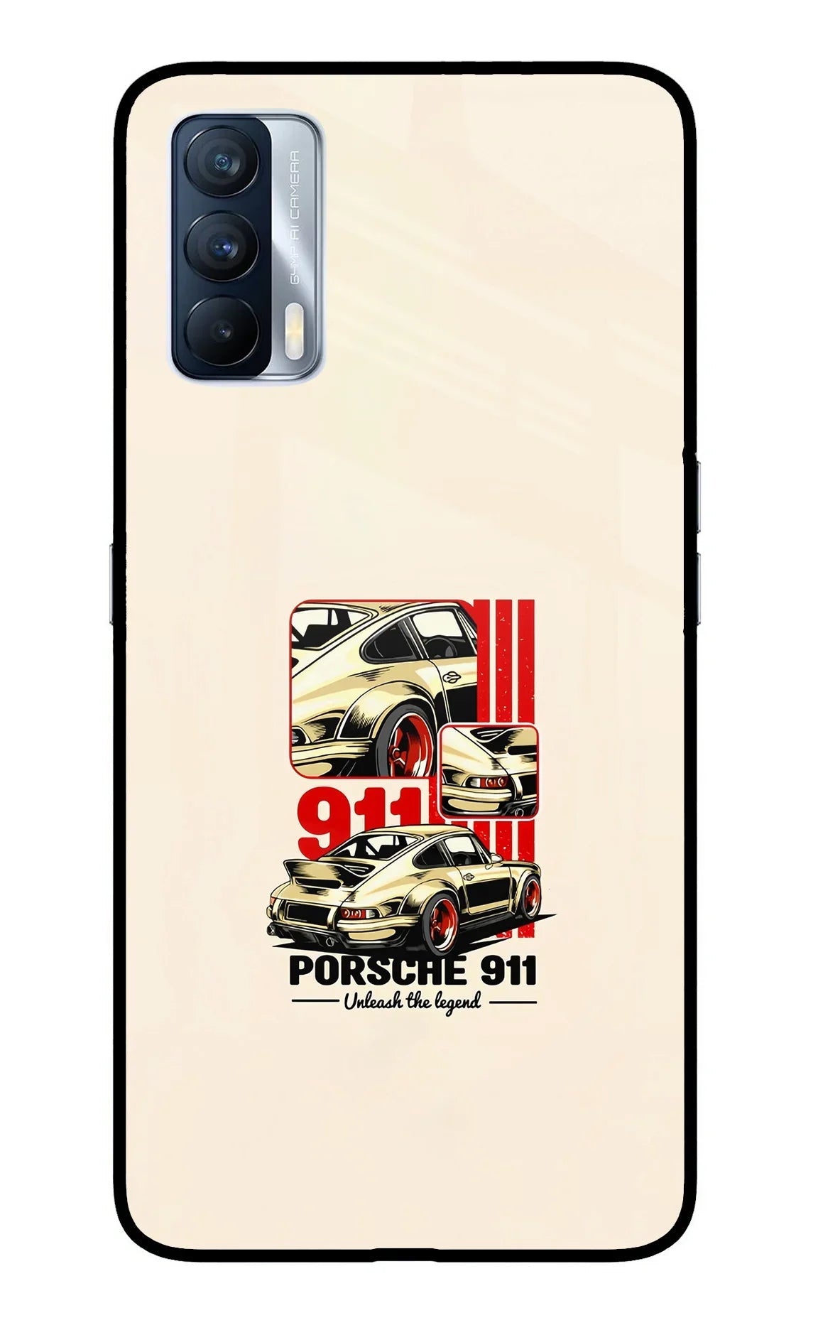 Classic Porsche 911 Realme X7 Glass Case