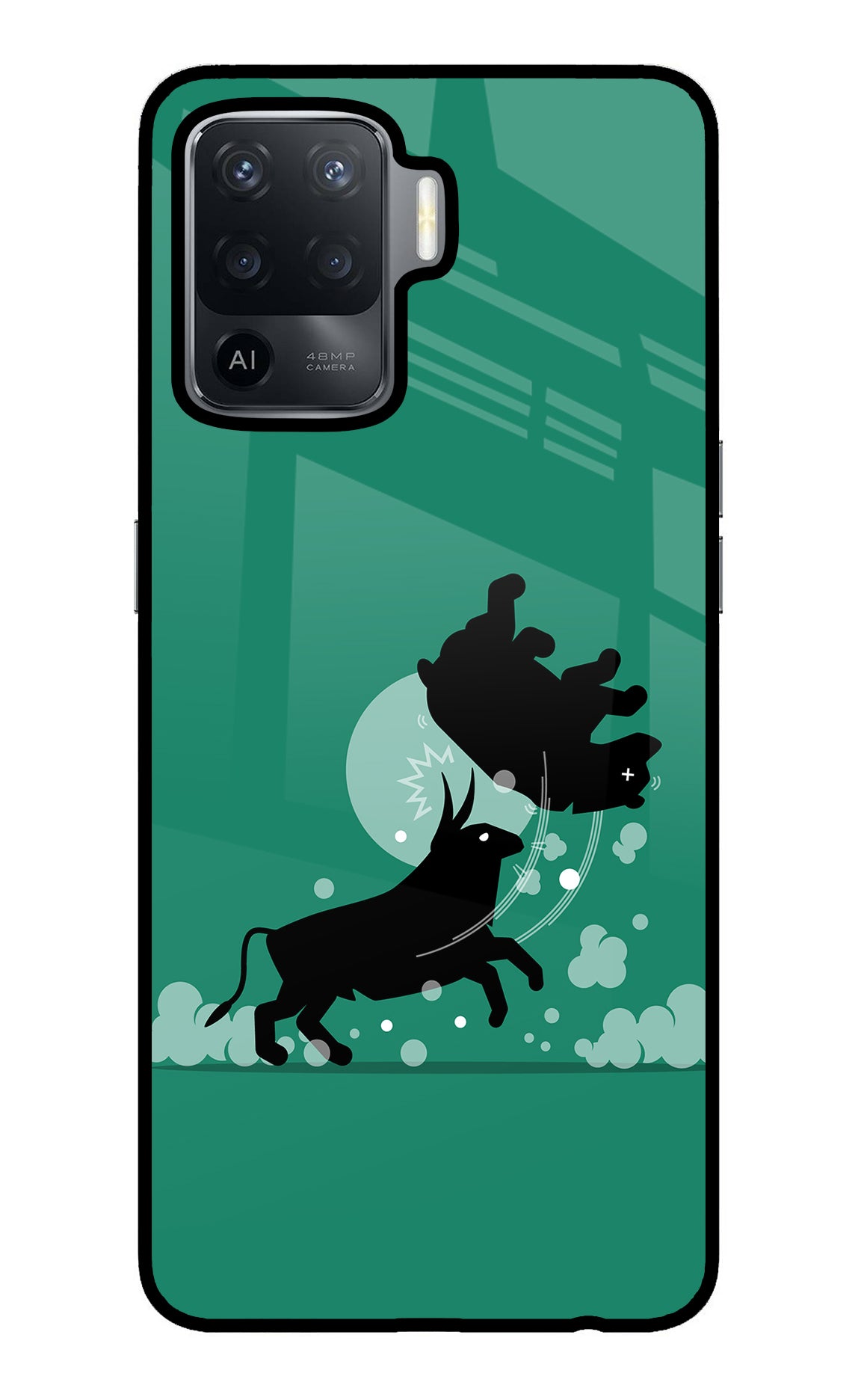 Bull Conqueror Oppo F19 Pro Glass Case