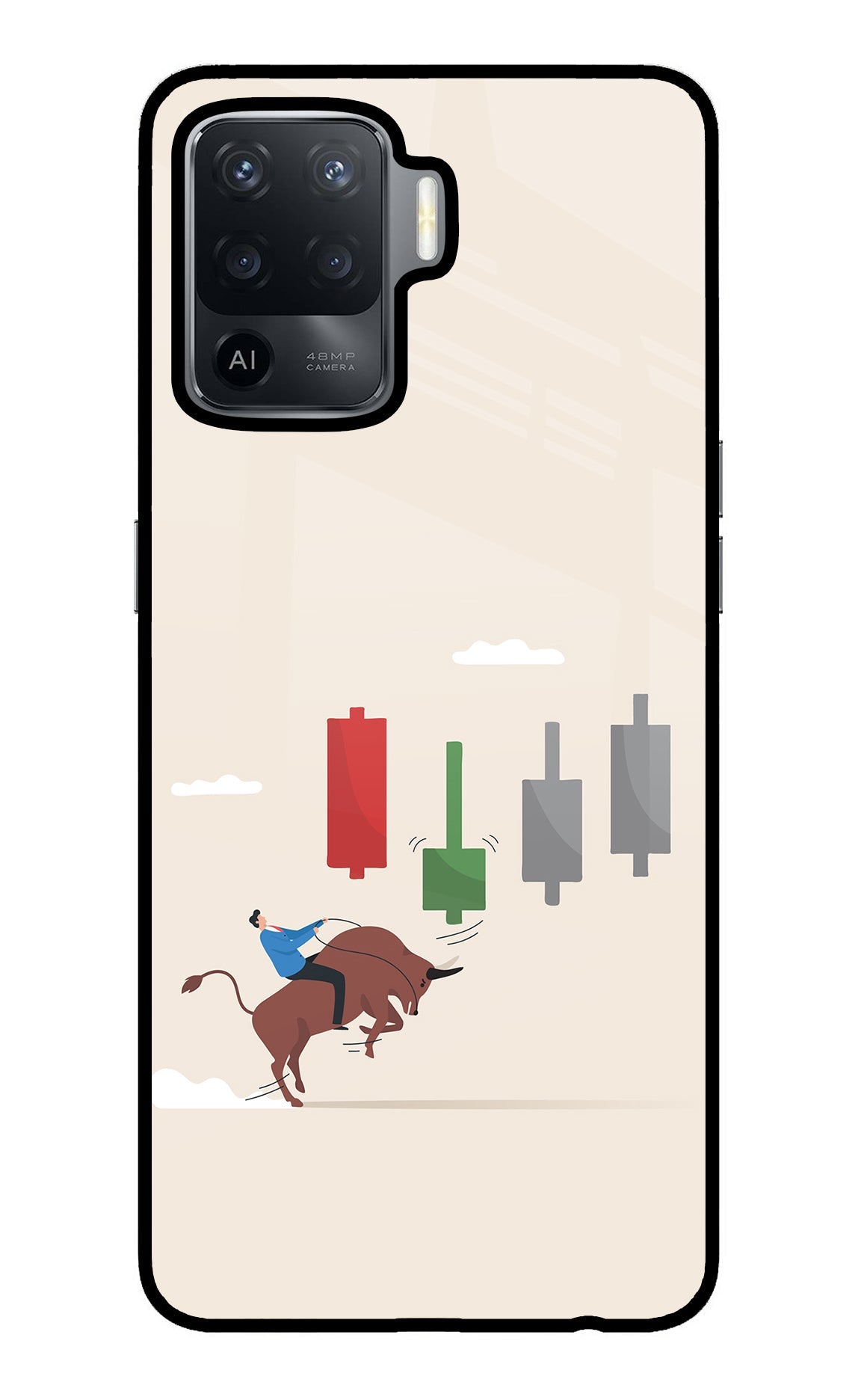 Bull Trading Momentum Oppo F19 Pro Glass Case