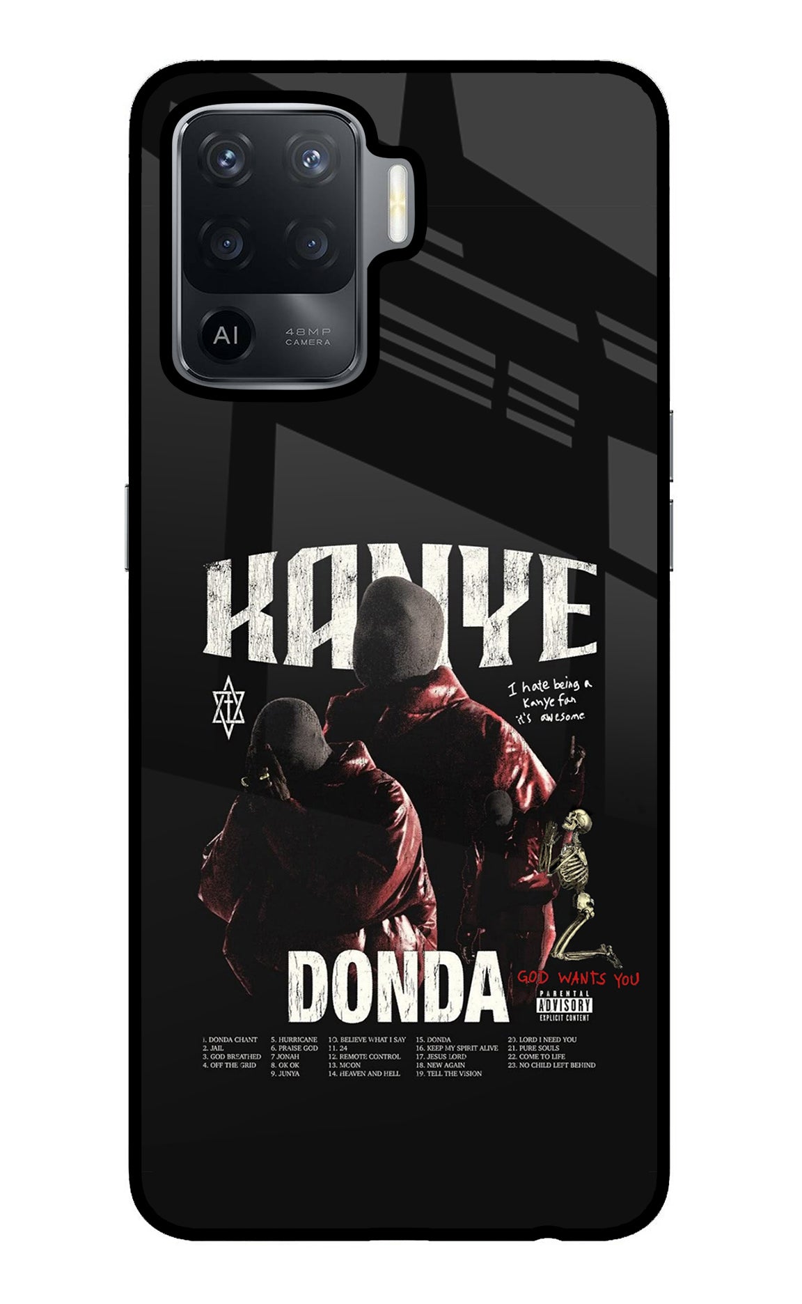 Donda Kanye West Oppo F19 Pro Glass Case