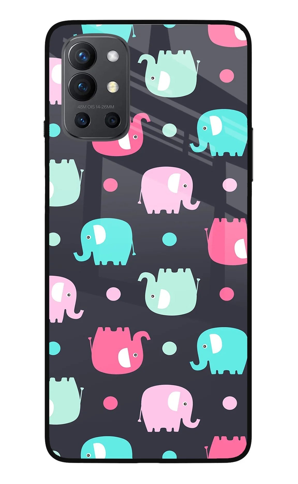 Elephants Oneplus 9R Back Cover