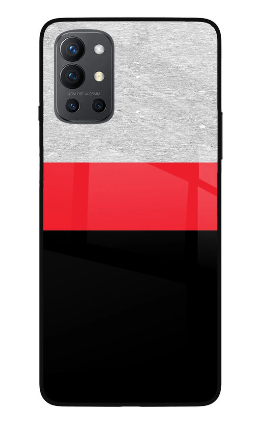 Tri Color Pattern Oneplus 9R Back Cover