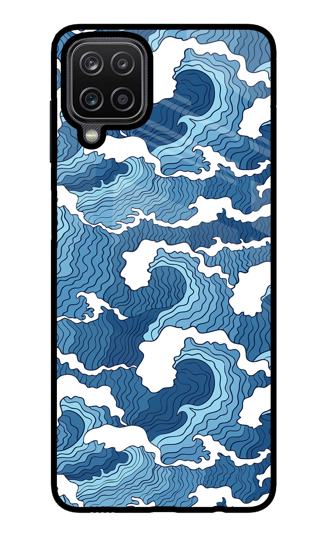 Blue Waves Samsung M12/F12 Back Cover