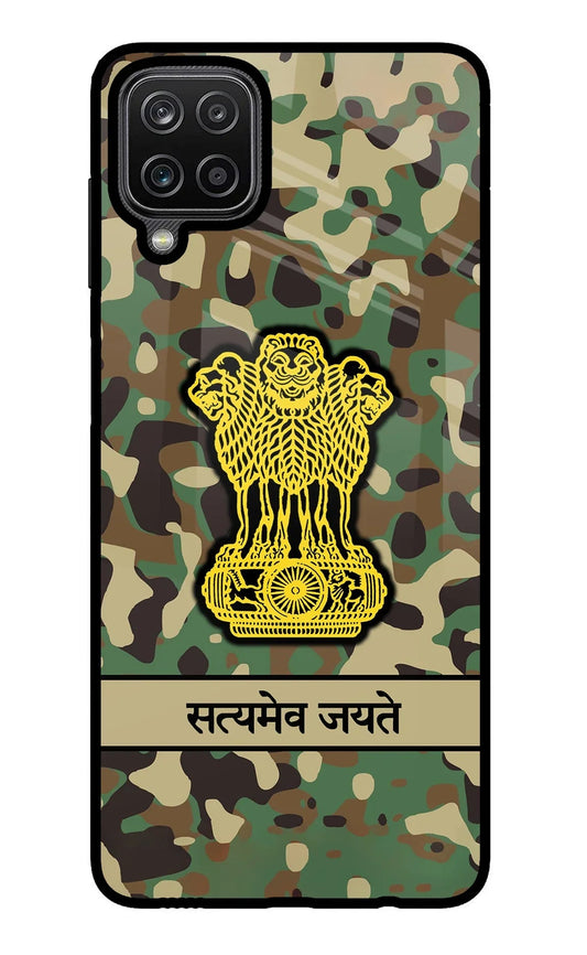 Satyamev Jayate Army Samsung M12/F12 Glass Case
