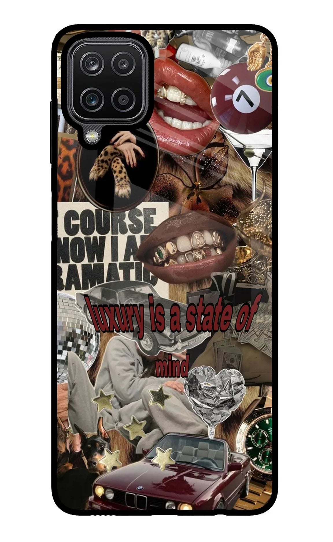 Luxury Samsung M12/F12 Glass Case