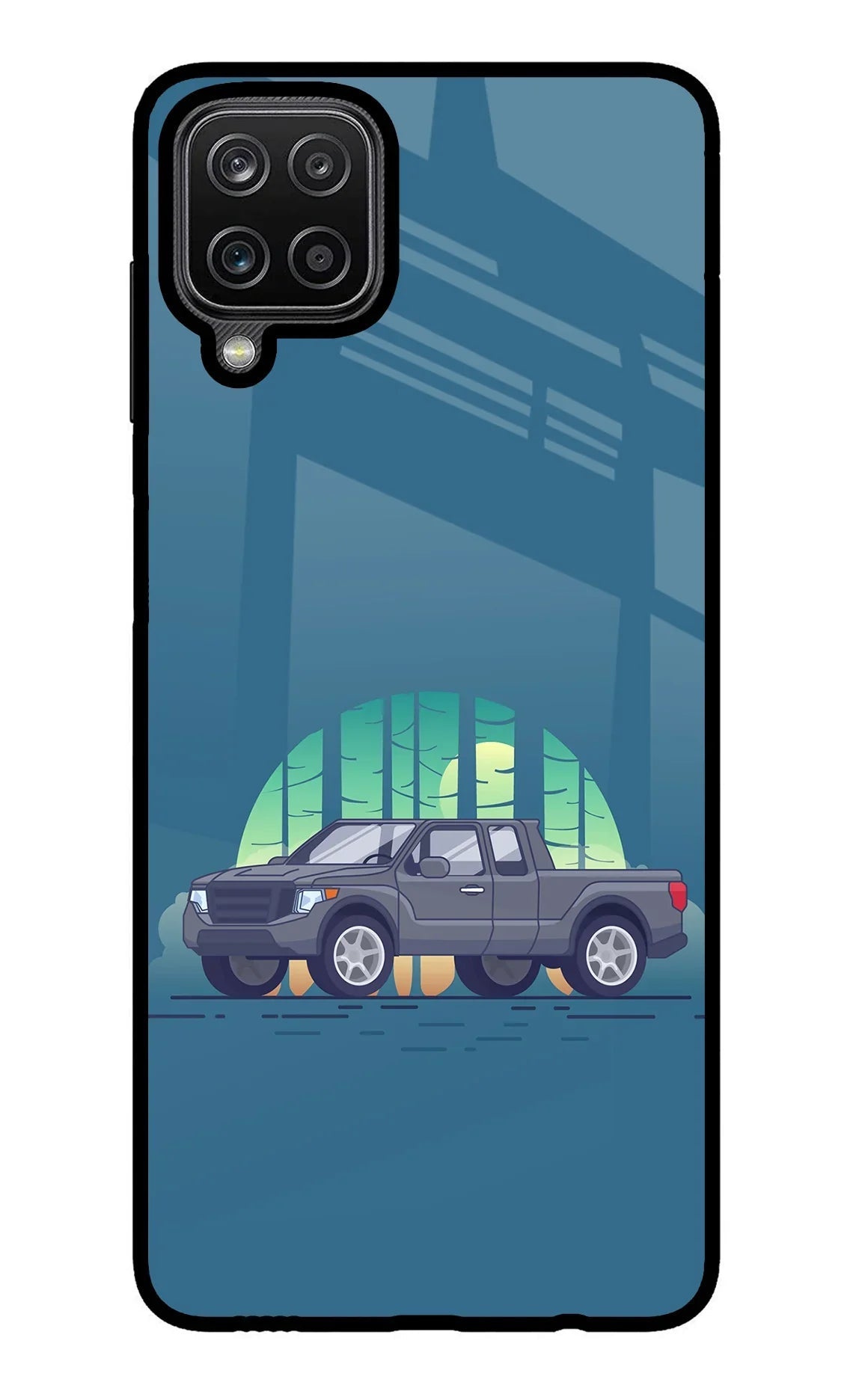 Retro Garage Vibe Samsung M12/F12 Glass Case