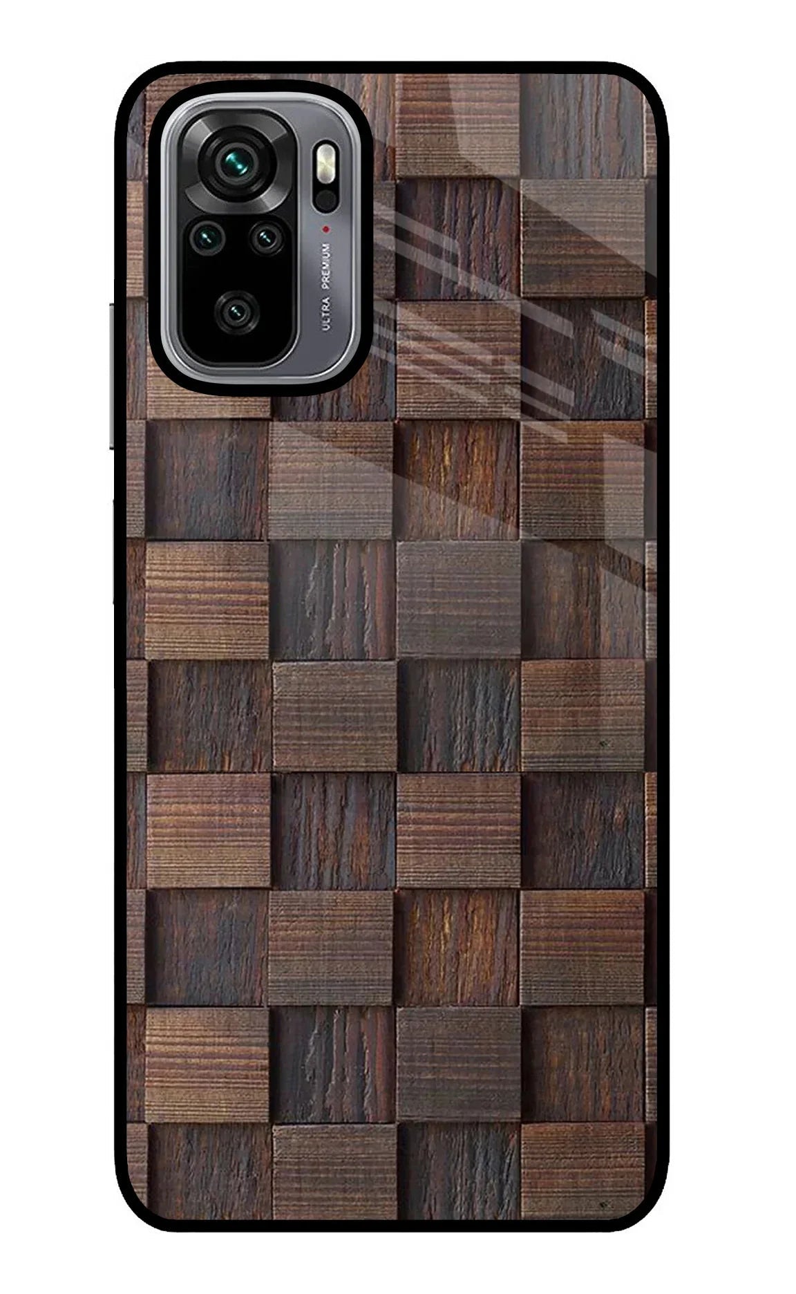 Wooden Cube Design Redmi Note 10/10S Back Cover