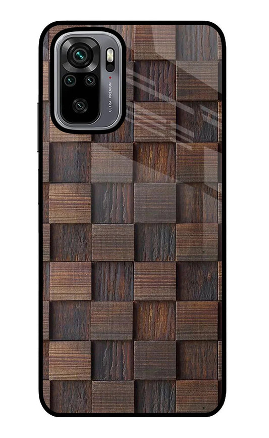 Wooden Cube Design Redmi Note 10/10S Back Cover