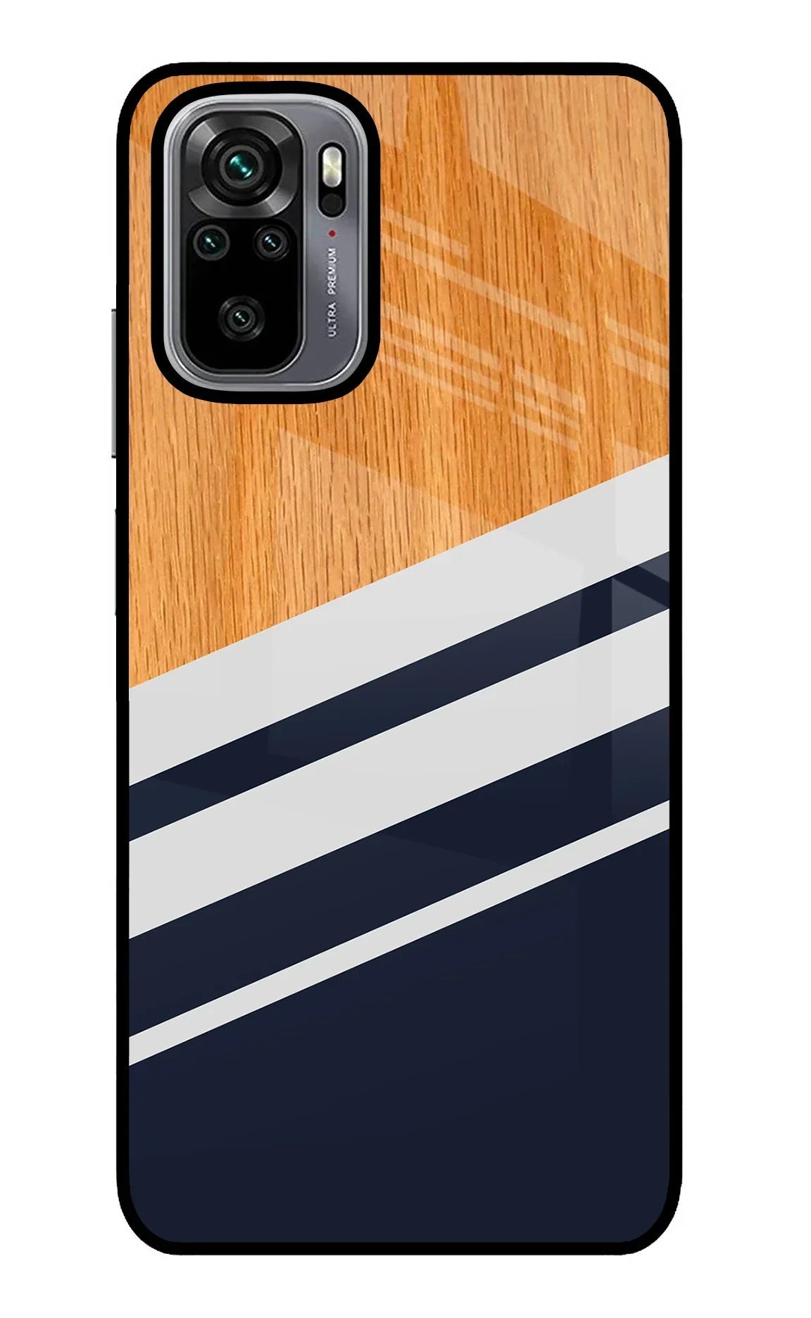 Blue and white wooden Redmi Note 10/10S Back Cover
