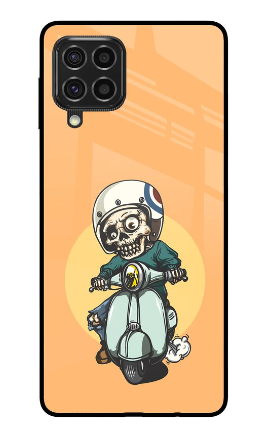 Undead Biker Samsung F62 Glass Case
