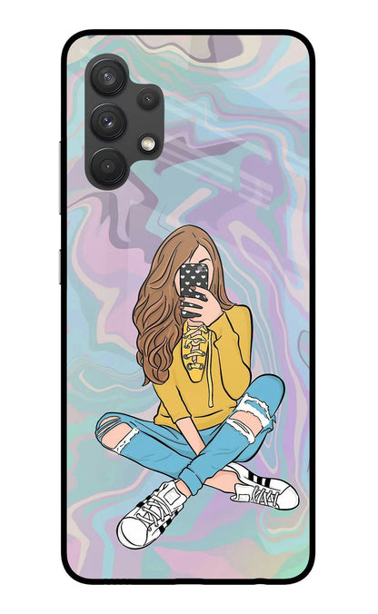 Selfie Girl Samsung A32 4G Back Cover