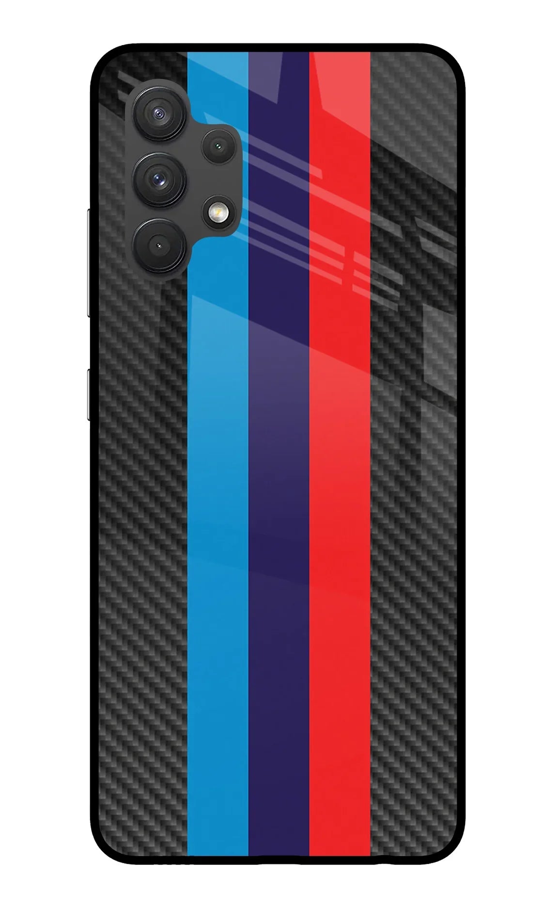 BMW Stripes Pattern Samsung A32 4G Glass Case