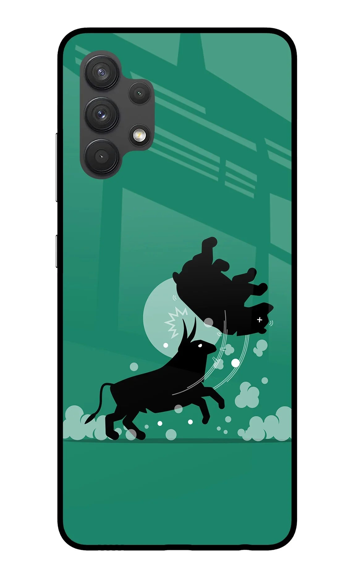 Bull Conqueror Samsung A32 4G Glass Case