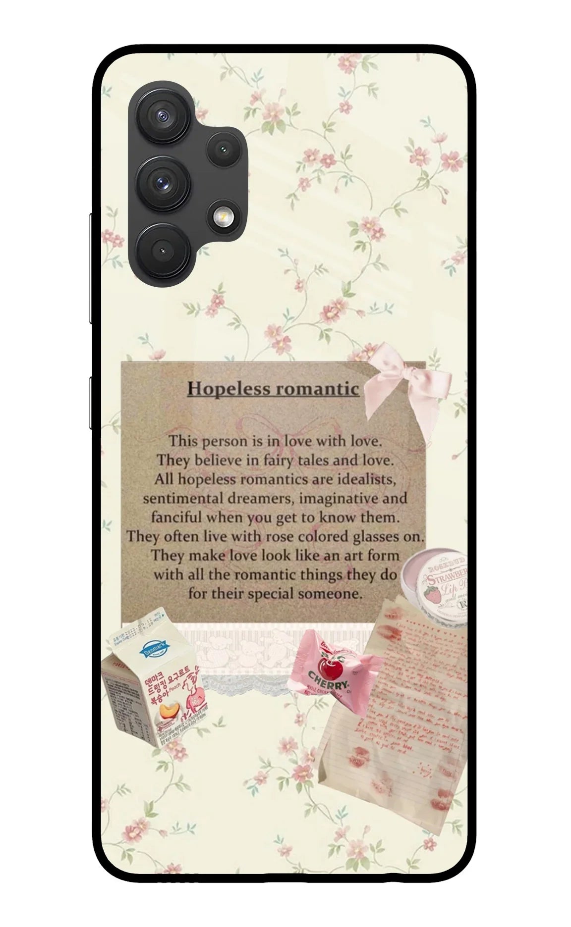 Hopeless Romantic Samsung A32 4G Glass Case