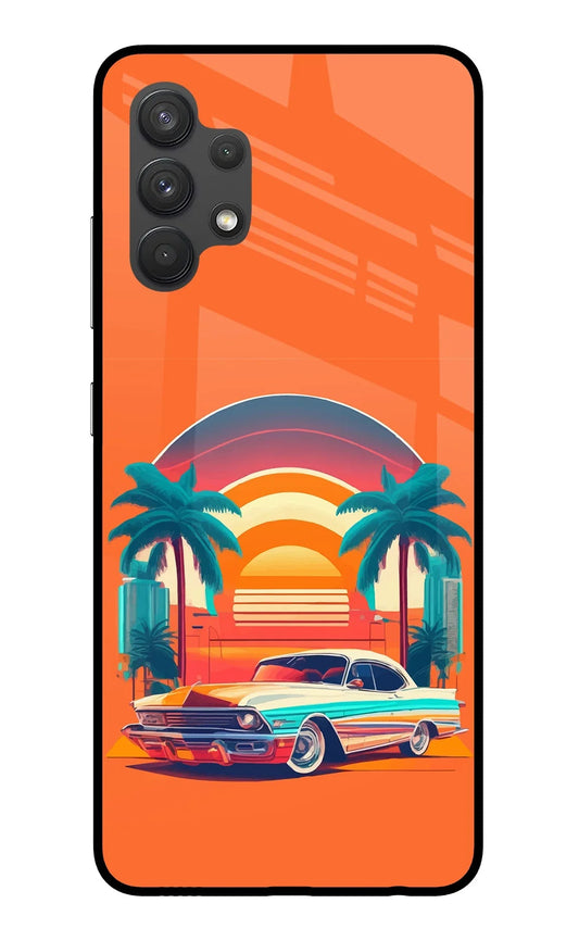 Palm Drive 80s Samsung A32 4G Glass Case