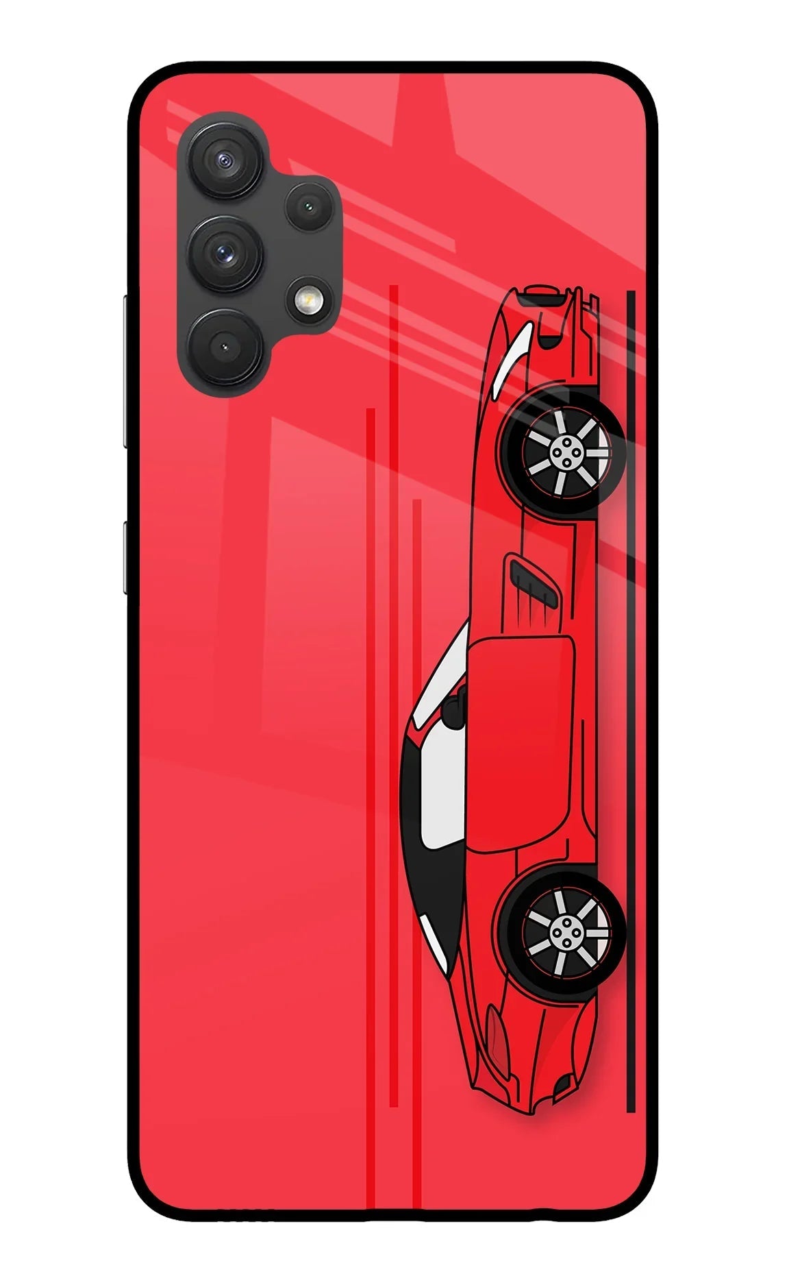 Red Velocity Samsung A32 4G Glass Case