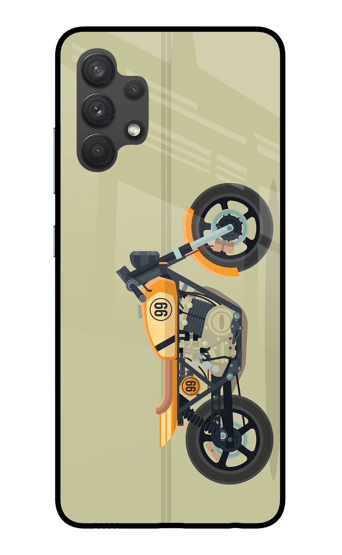 Vertical Speedster Samsung A32 4G Glass Case