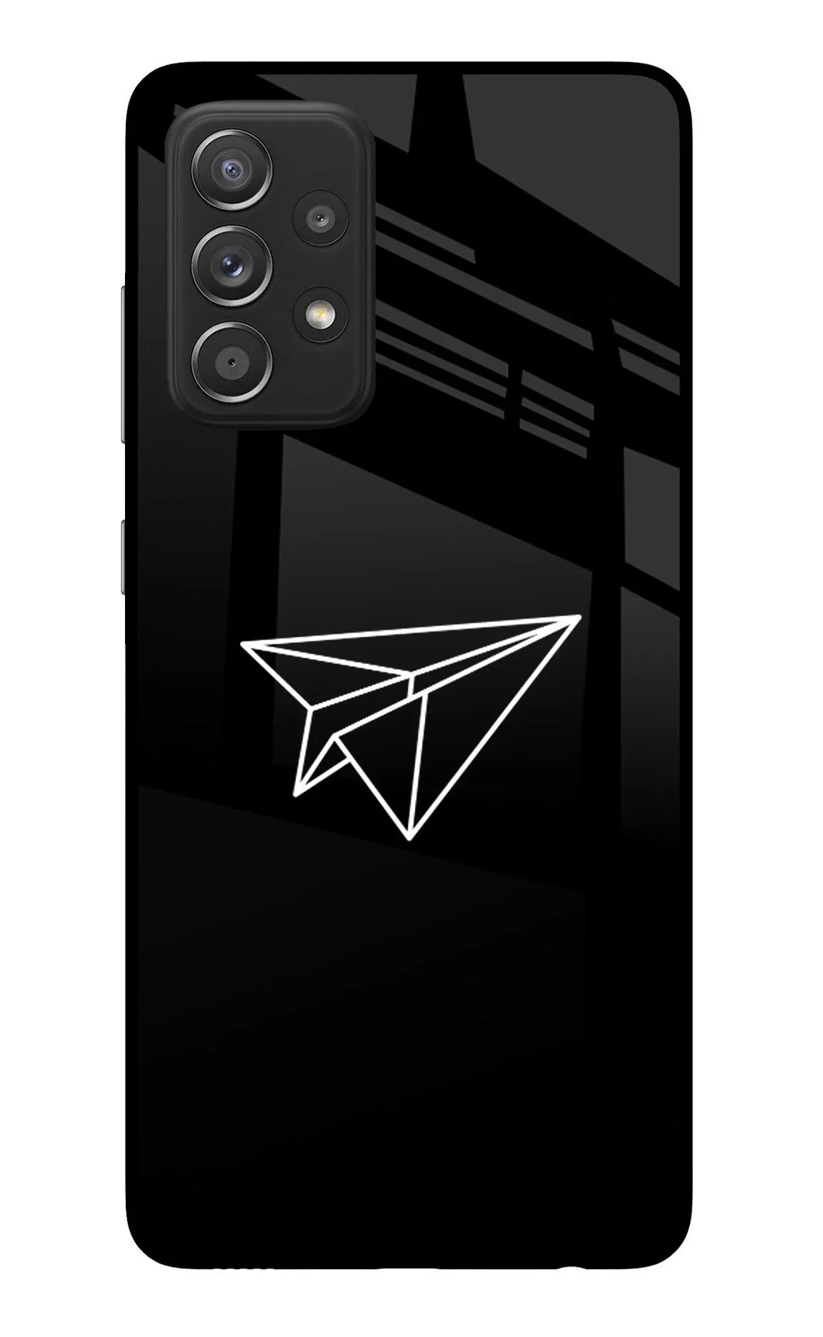 Paper Plane White Samsung A52/A52s 5G Glass Case