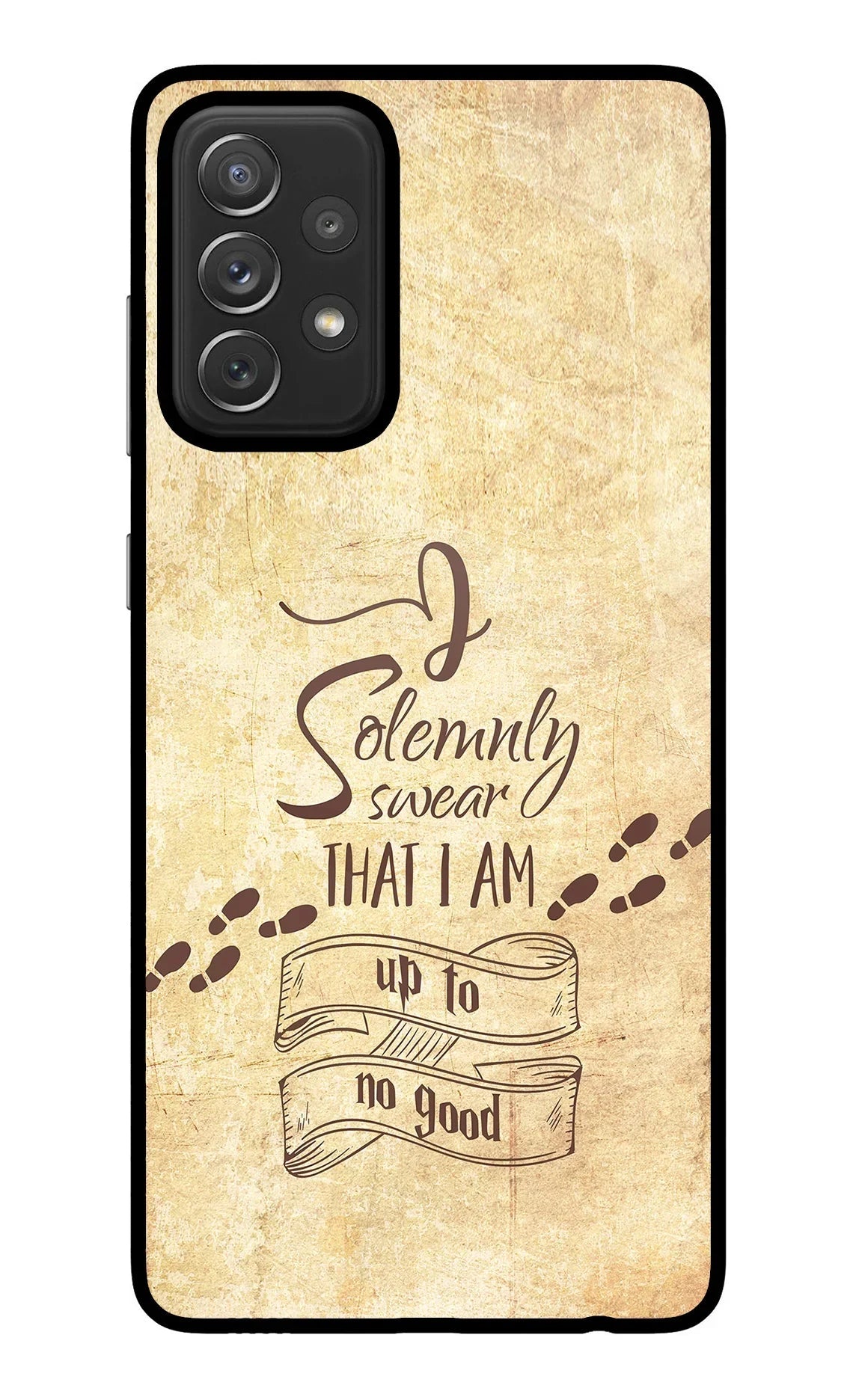 I Solemnly swear that i up to no good Samsung A72 Glass Case