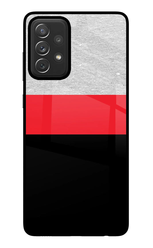 Tri Color Pattern Samsung A72 Back Cover