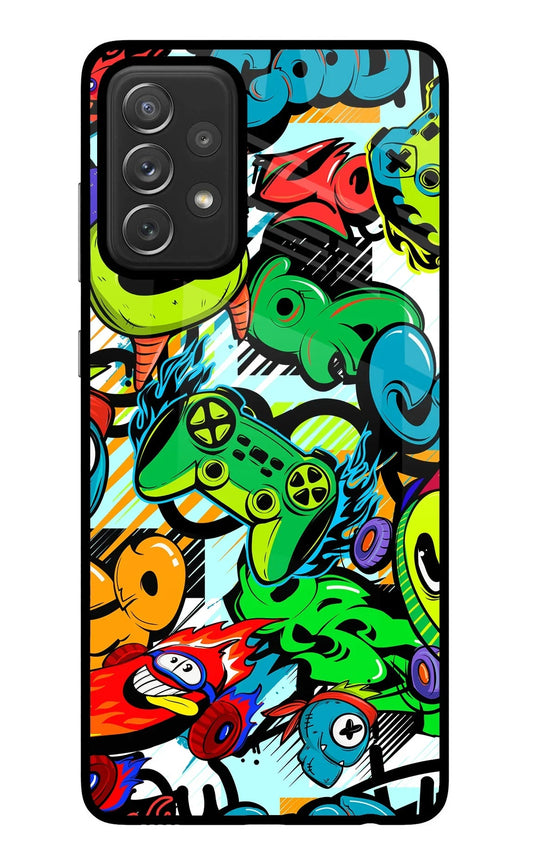 Game Doodle Samsung A72 Glass Case