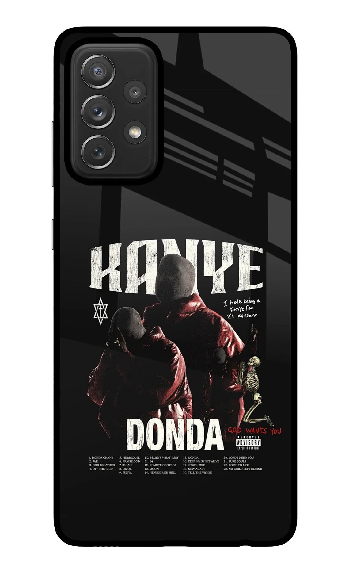 Donda Kanye West Samsung A72 Glass Case