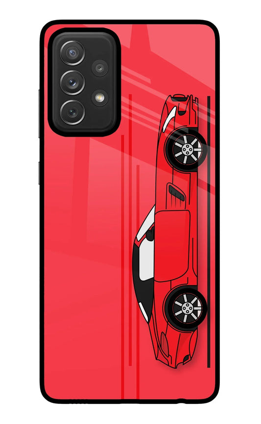 Red Velocity Samsung A72 Glass Case