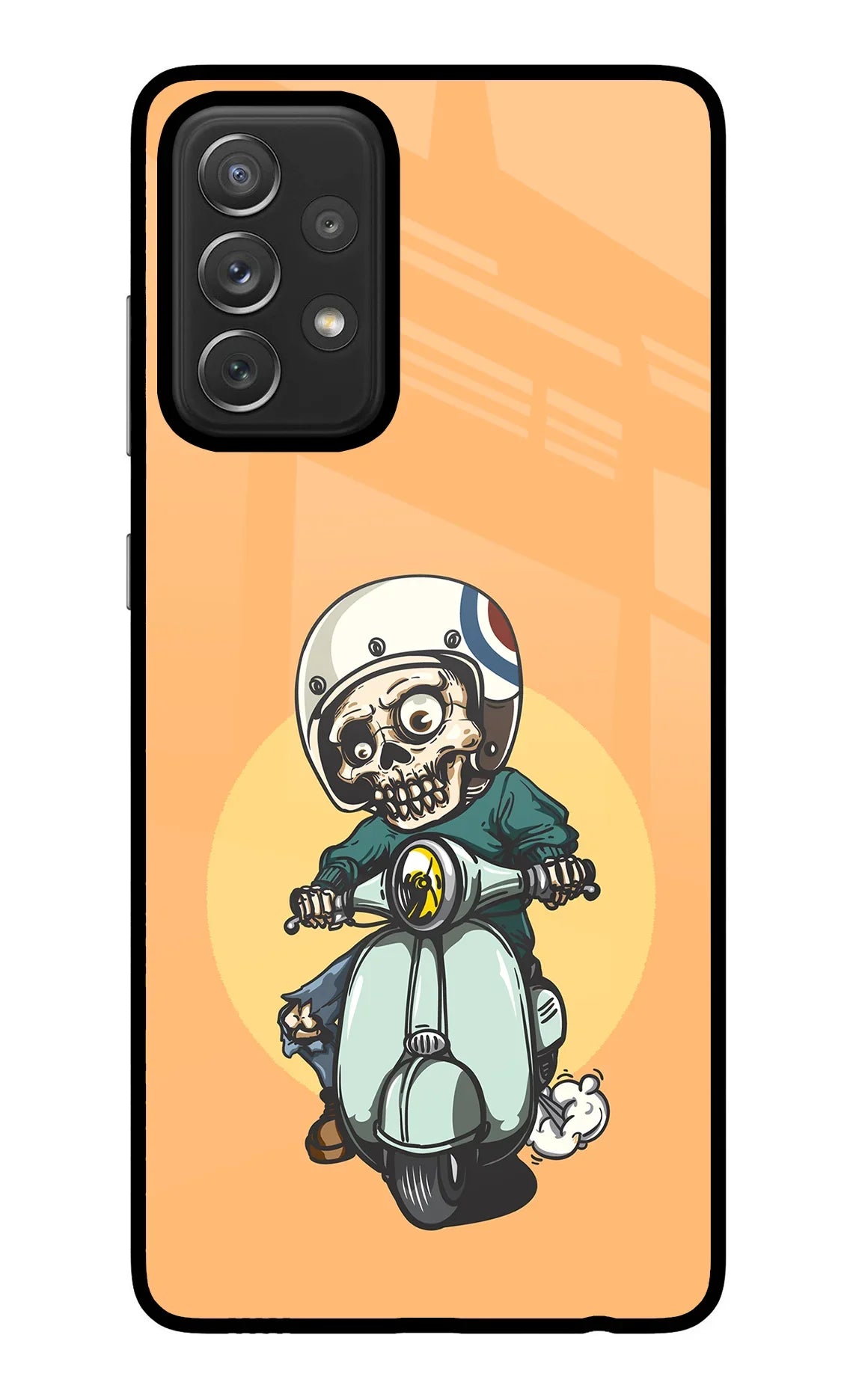 Undead Biker Samsung A72 Glass Case