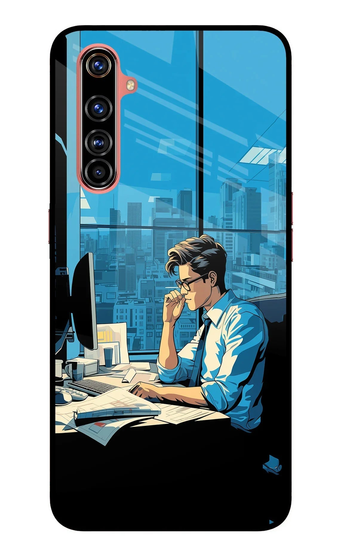 Focused Hustler (AI Generated) Realme X50 Pro Glass Case