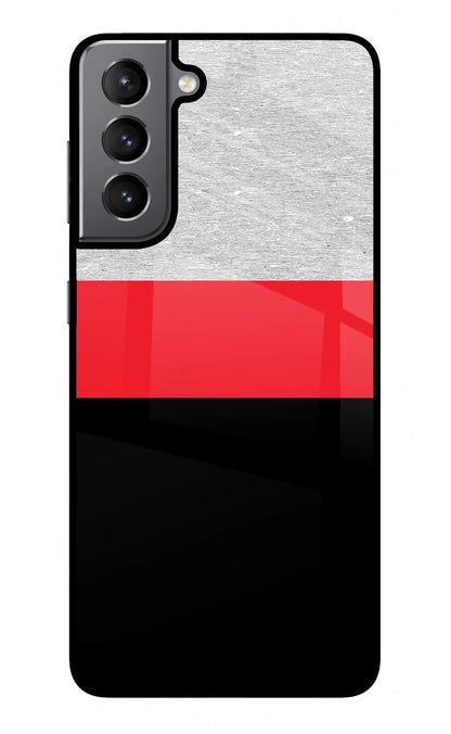 Tri Color Pattern Samsung S21 Back Cover