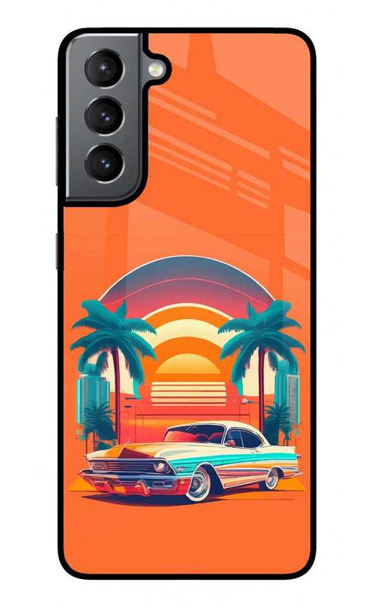 Palm Drive 80s Samsung S21 Glass Case